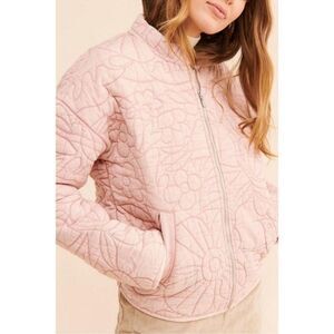 Anthropologie Relaxed Quilted Jacket Floral Cozy Evenings M